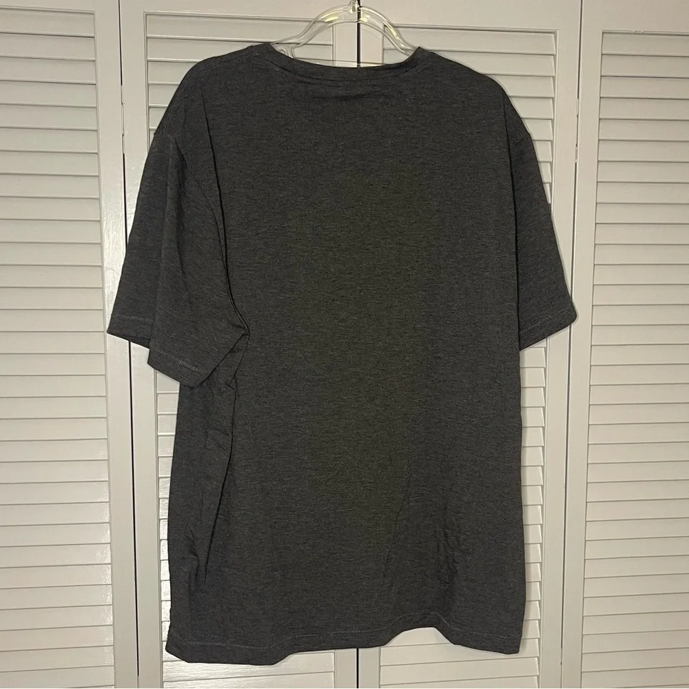Lands' End Men's Classic Fit 4-Way Stretch Tee Dark Gray - Picture 2 of 5